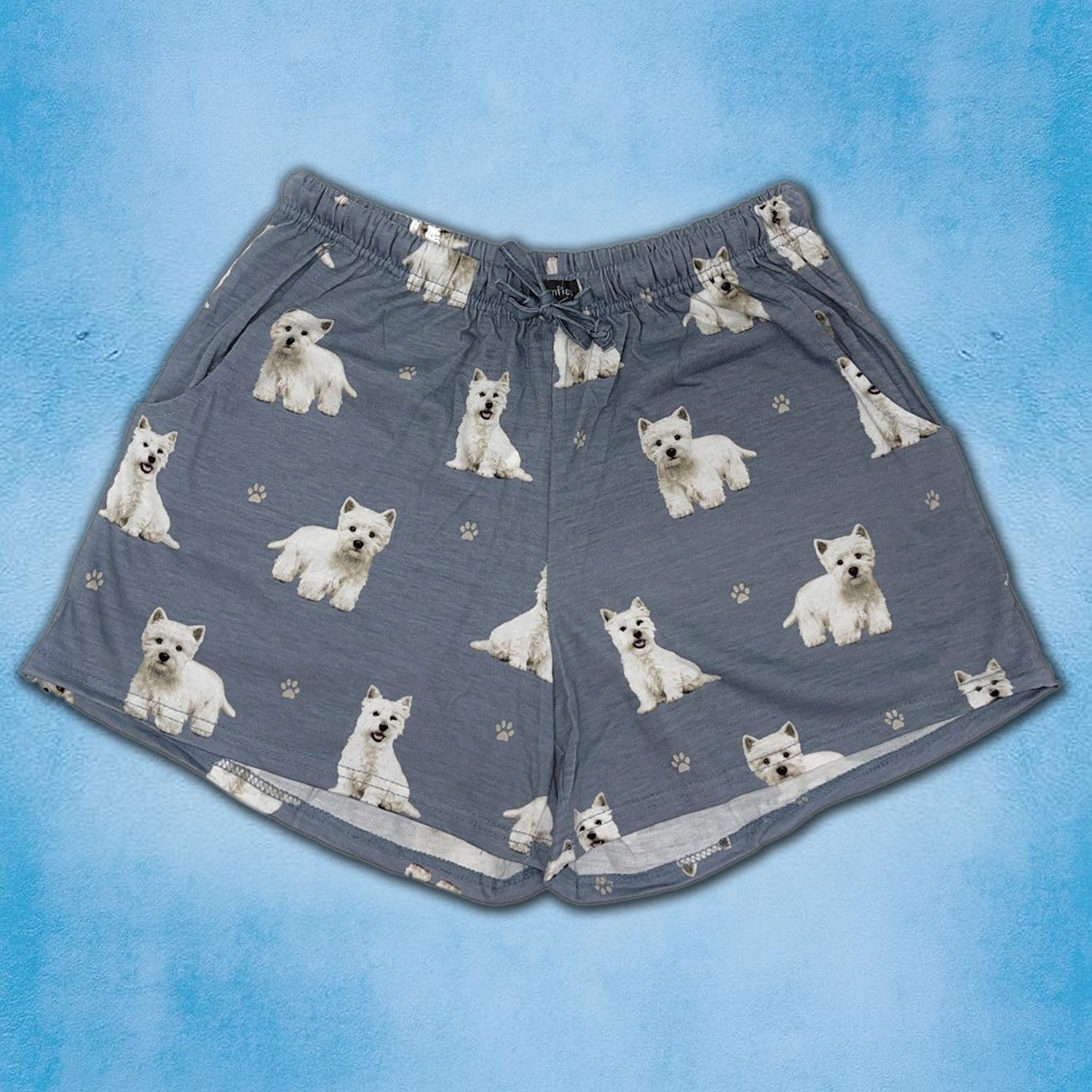 Dog Print Womens Lounge Shorts - Comfy & Lightweight Summer Wear