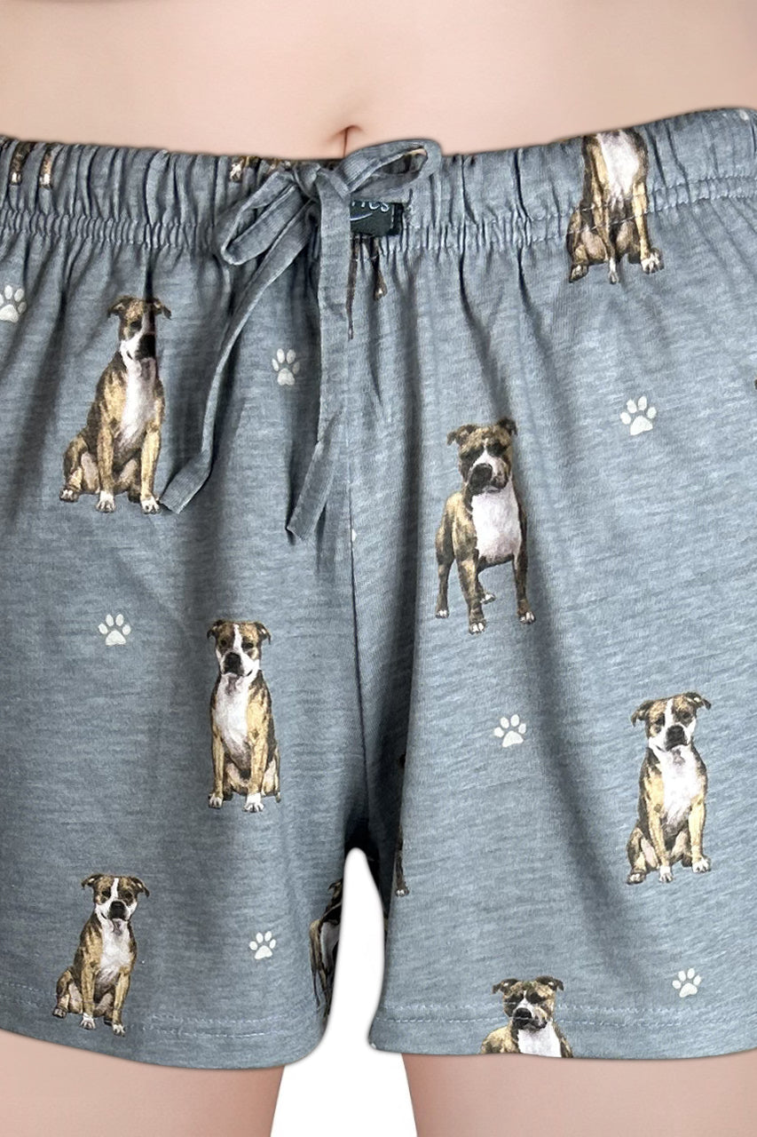 Dog Print Womens Lounge Shorts - Soft & Comfy Pet Lover Apparel