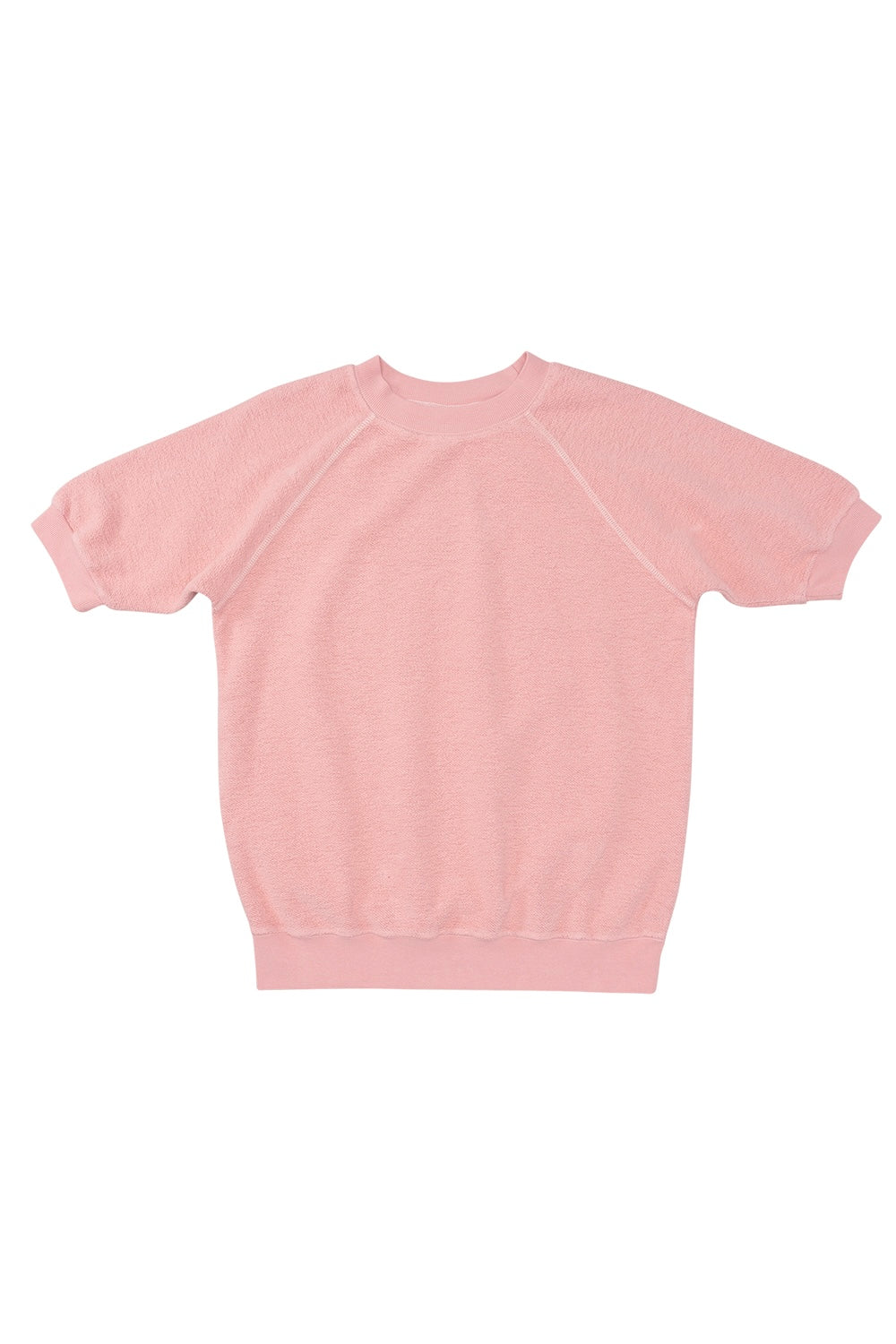 Heathered Short Sleeve Raglan Sherpa Sweatshirt