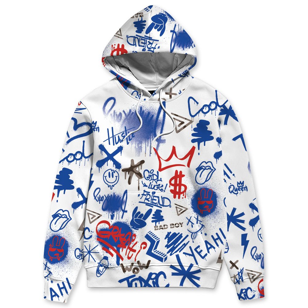 Seoul 2.0 3s 0.NastyJamz Hoodie Match Graffiti King All-Over Print Doodle Style