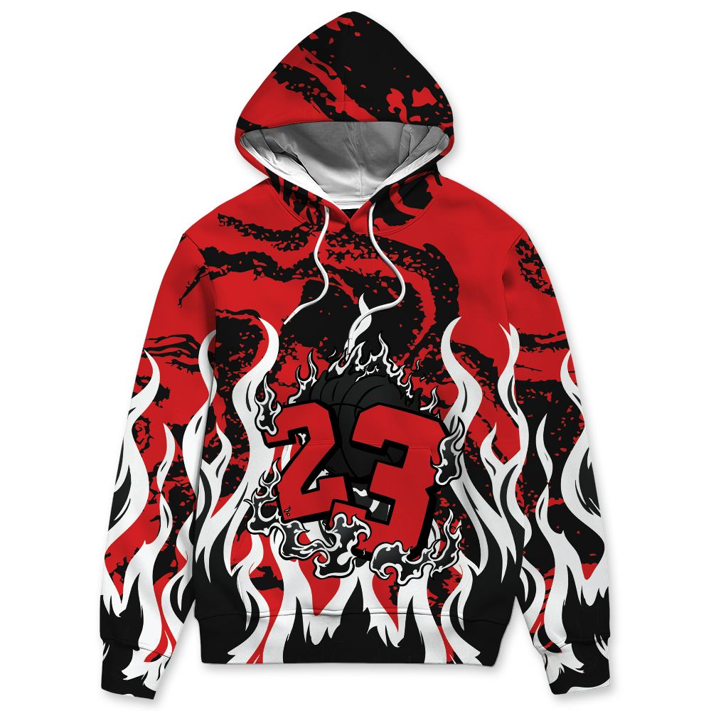 Ferrari 14s NastyJamz Hoodie Match 23 Burning Fire All-Over Print