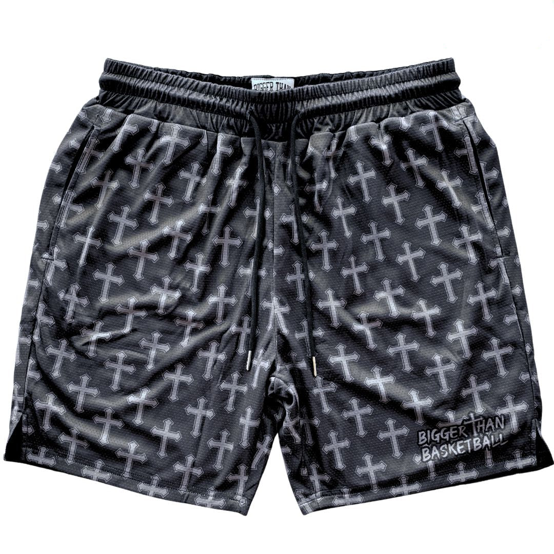 Cross Pattern - Shorts - Blackout